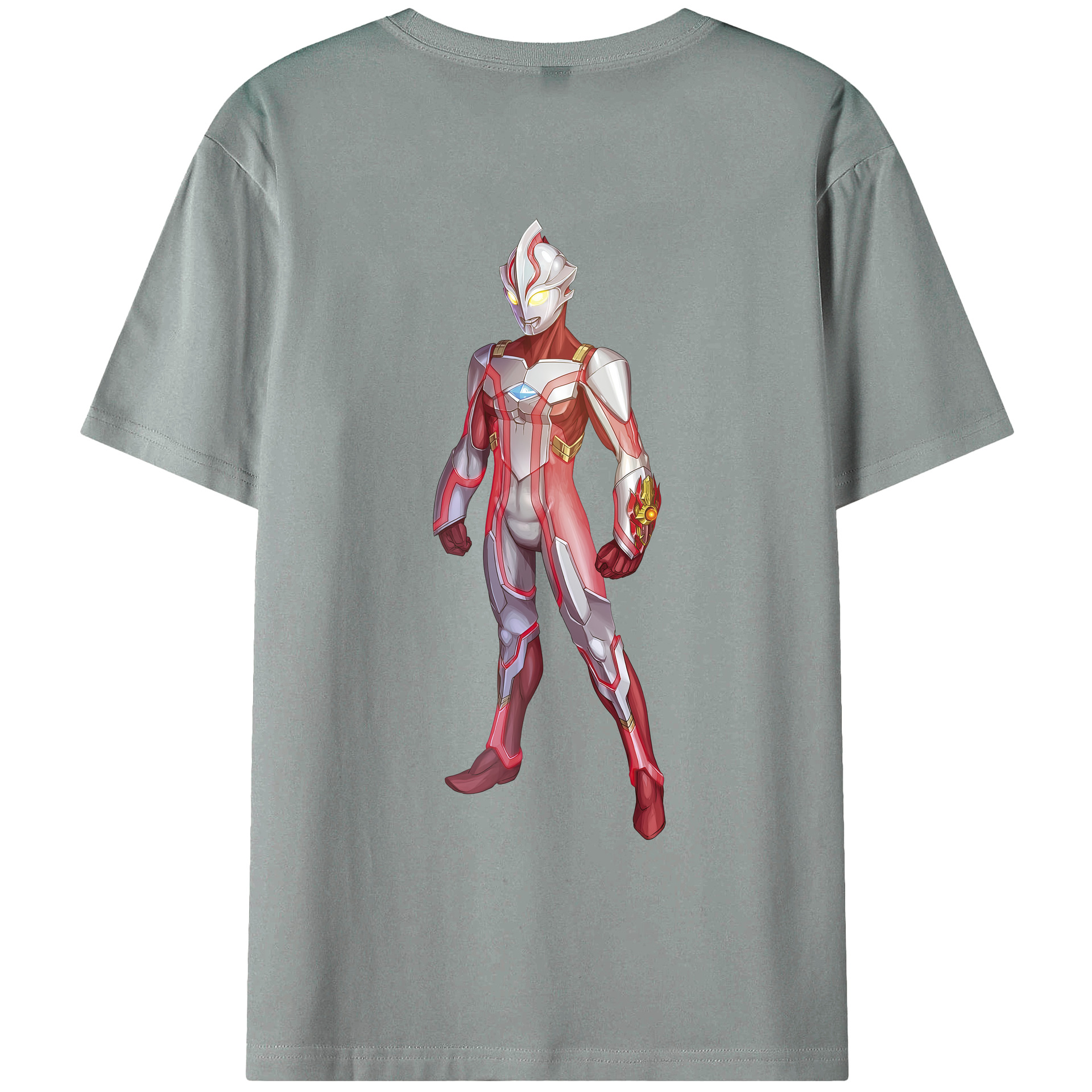 （画像用） ウルトラマン Ultraman 綿100％ メンズ半袖Tシャツ（バックプリント） 通気性